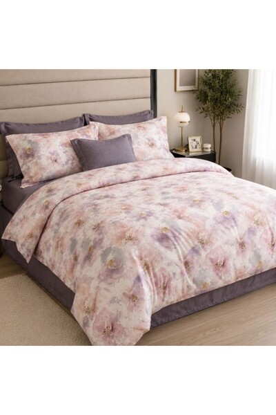 Pucioasa Lenjerie finet cu elastic 6 piese, Flori pastel roz-lila