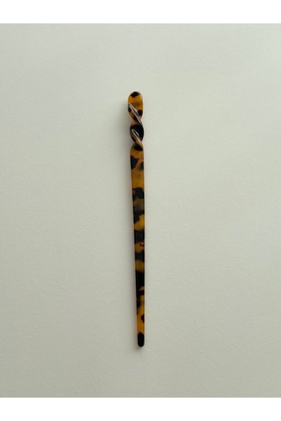 shop Leopard Patterned Twisted Hairpin, Bun Hair Stick