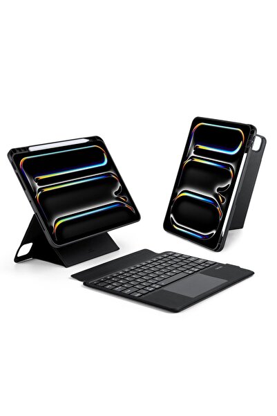 Alstrap Samsung Galaxy Tab S10 FE Plus 13,4 inc Uyumlu Magic MultiStand Işıkl...