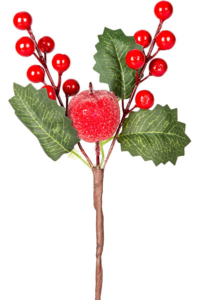 Herdekora Christmas Ornament, Pique Berry, Red - with Apple, 23 cm