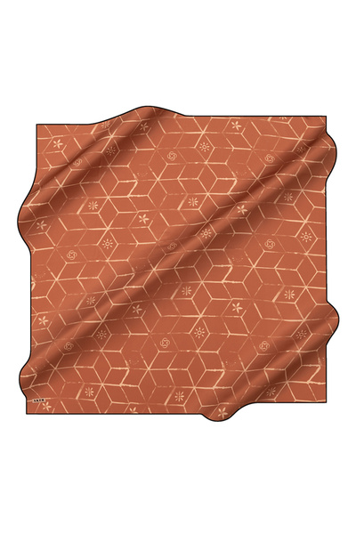 Aker Orange 90X90 Silk Twill Scarf