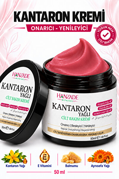 Hanzade Bitkisel St. John's Wort Oil Cream 50 ml – Moisturizing Face, Hand an...