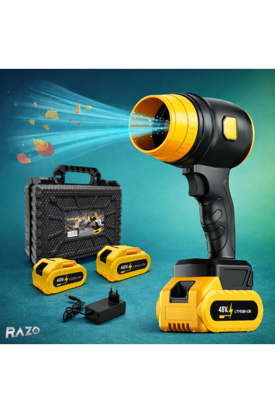 Razo Suflanta portabila cu 2 acumulatori, Wireless, Incarcator, Geanta transp...