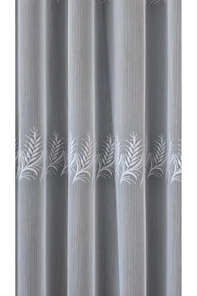 ArasyaHome Κομψή Λευκή Κεντητή Κουρτίνα 80877