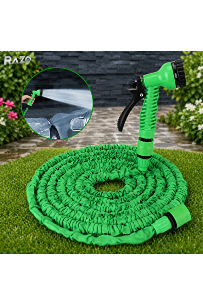 Razo Furtun gradina extensibil 30 metri cu pistol pulverizare, Multifunctiona...