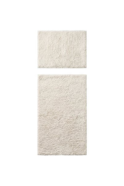 Halispecial Mest Cream 2-Piece Bath Mat Set 60X100+50X60 cm Non-Slip Base, Soft, Washable, Modern