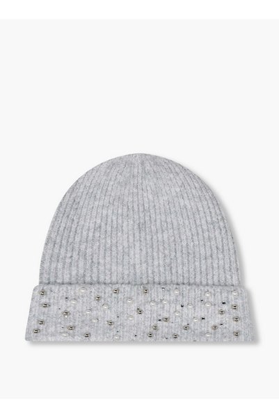 FAV Embellished Beanie with Turn-Up Hem