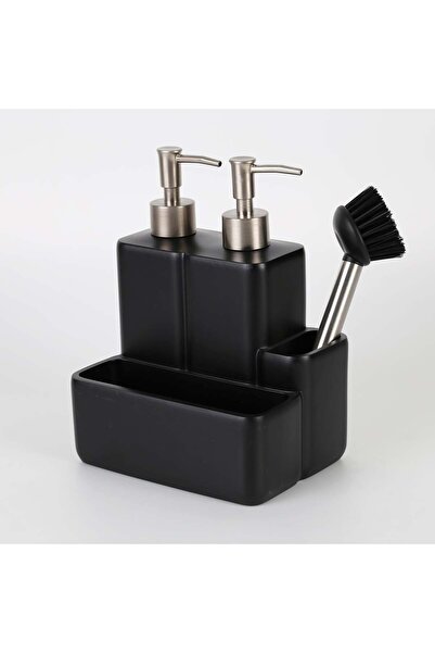 Selim Iris Two-Fluid Sponge Holder Black