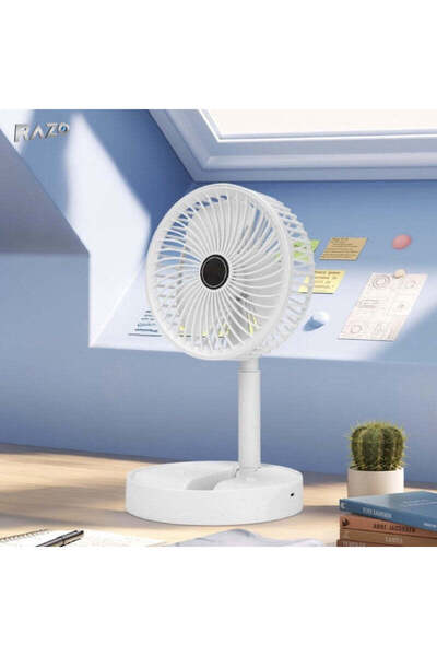 Razo Ventilator pliabil de birou, Telescopic, Portabil, 3 viteze, Reglabil 18...