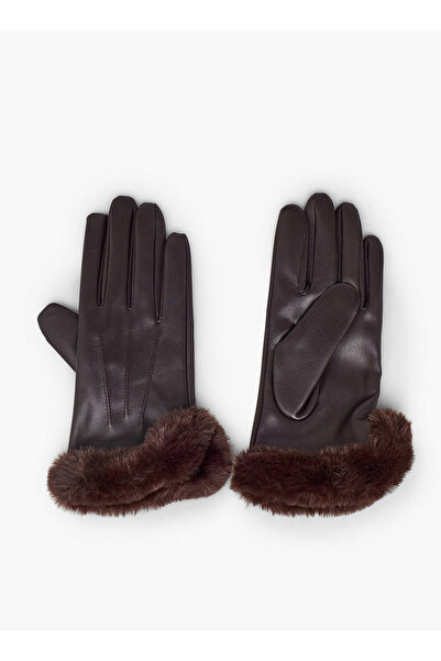 FAV قفازات مزينة بالفرو