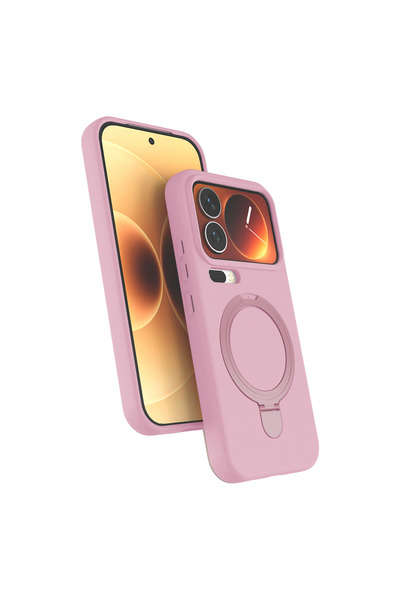 Nezih Case Mi 17 Pro Max Uyumlu İçi Kadife Stand Olabilen Halka Yüzüklü Kılıf