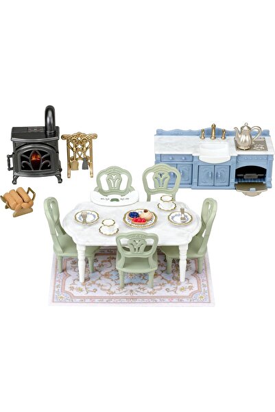 Epoch Sylvanian Families - Sală de mese elegantă pentru Conacul de pe malul r...