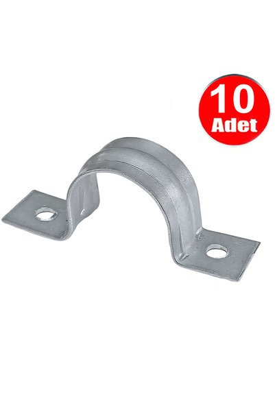 ALETÇANTAM No:4 Çiftli Sac Kablo Kroşe 20mm Demir Köprü Metal Boru Tutma Bağlama Kelepçesi -10Adet
