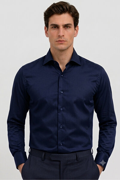 Zikuv Slim Fit Uzun Kollu Kolay Ütülenebilir Ter Konforu Sağlayan Kravatlık D...