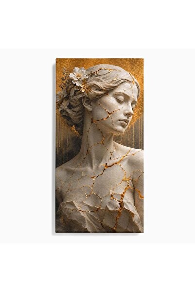 Luxcanva Tablou Canvas Frumusetea Kintsugi 60x120 cm pe Sasiu Lemn Femeie Sta...