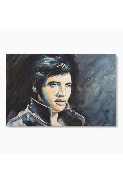 Luxcanva Tablou Canvas Regele Rock 'n' Roll-ului 70x50 cm pe Sasiu Lemn Elvis...