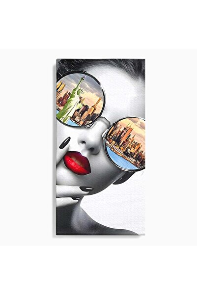 Luxcanva Tablou Canvas Privind Spre New York 60x120 cm pe Sasiu Lemn Birou Am...