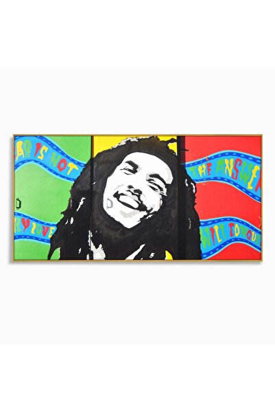 Luxcanva Tablou Canvas The Great Bob Marley 100x50 cm cu Rama Auriu Muzician ...
