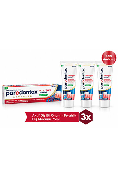 Parodontax Aktif Diş Eti Onarımı Ferahlık Diş Macunu 75ml x 3 ADET