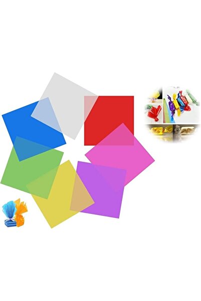 MAKINGTEC Treats Candy Wrapping Party Supplies, 120 Pcs Colored Cellophane Wr...