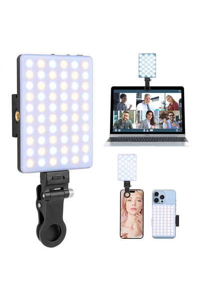 zenifique Lampa LED pentru telefon, Selfie light, Poze sau video, 60 led-uri,...