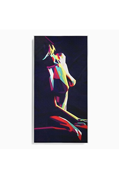 Luxcanva Tablou Canvas Abstract Nude 100x50 cm cu Rama Argintiu Femeie Senzua...