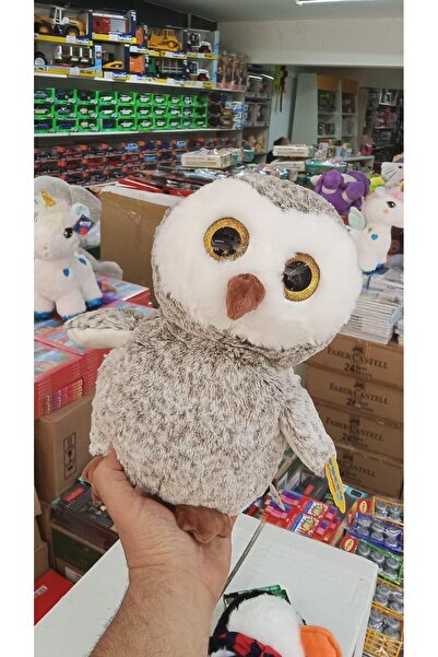 Bengi Store Oyuncak Peluş Uyku Arkadaşlari İkili Set Parıltılı Gözlü Baykuş ve Atkılı Penguen Herbiri 30 cm