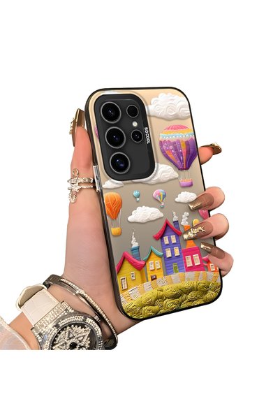 Hontinga Samsung Galaxy S24 Ultra Compatible Silicone Edge Hard Back Case Bal...