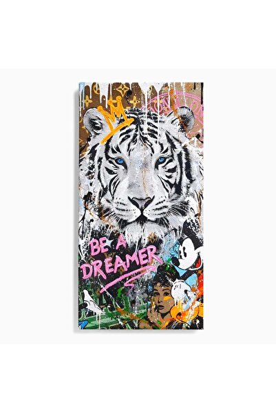 Luxcanva Tablou Canvas Be A Dreamer 60x120 cm pe Sasiu Lemn Living Tigru Amy ...