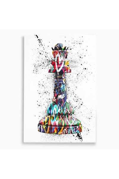 Luxcanva Tablou Canvas Chess Queen 70x100 cm pe Sasiu Lemn Dormitor Living Iu...