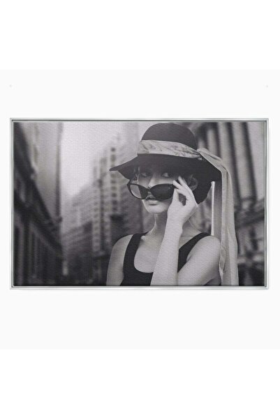 Luxcanva Tablou Canvas Beautiful Girl 70x50 cm cu Rama Argintiu Frumusete Ora...