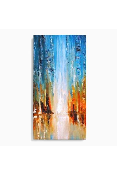 Luxcanva Tablou Canvas Abstract Cascade 50x100 cm pe Sasiu Lemn Living Abstra...