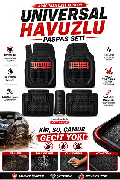 KNK Chery Tiggo 7 2026 Model 3D Havuzlu Paspas Takımı Esnek Venüs Kırmızı