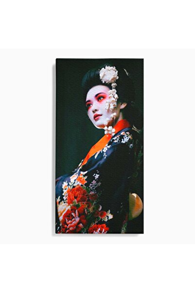 Luxcanva Tablou Canvas Geisha 60x120 cm pe Sasiu Lemn Artista Dansatoare Fumu...