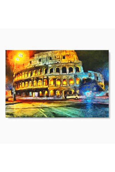 Luxcanva Tablou Canvas Colosseum 60x40 cm pe Sasiu Lemn Roma Monument Istoric...
