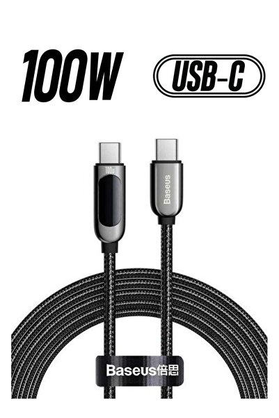 Baseus USB C 100W Cable LED Display USB Type C Cable For iPhone 15 Pro/Max,Pl...