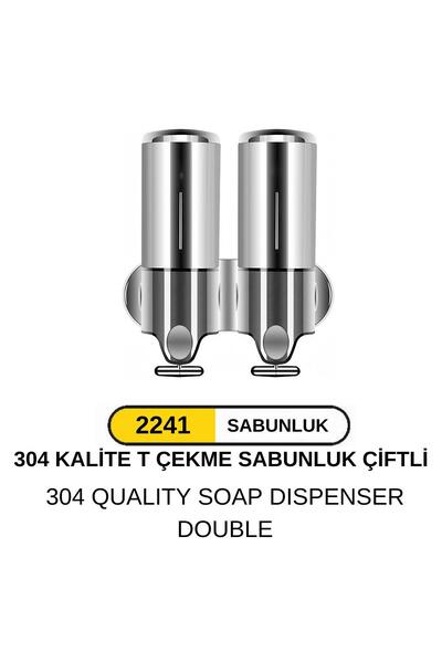 Arı Metal Dolumax T Çekmeli Sıvı Sabunluk Ve Şampuan Verici 2 Li Parlak