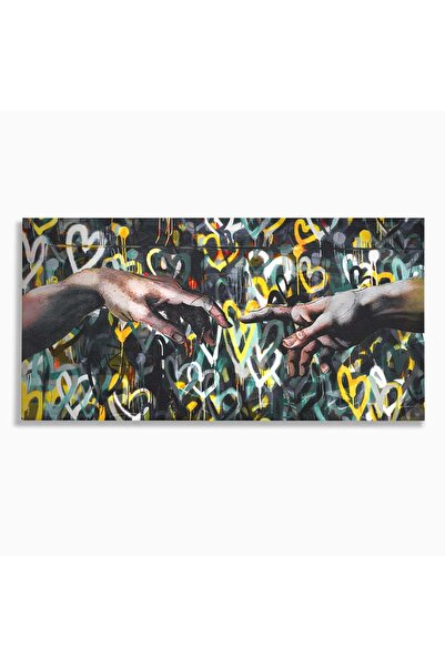 Luxcanva Tablou Canvas 2Hands Love 120x60 cm pe Sasiu Lemn Decorativ Dormitor...