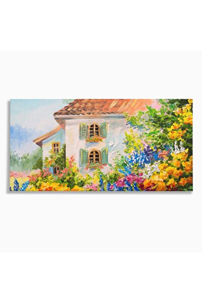 Luxcanva Tablou Canvas Casa Din Gradina 120x60 cm pe Sasiu Lemn Peisaj Natura...