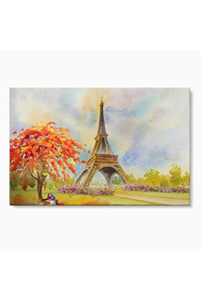 Luxcanva Tablou Canvas Iubire In Paris 60x40 cm pe Sasiu Lemn Orasul Iubirii ...