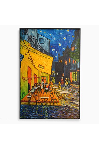 Luxcanva Tablou Canvas Arta Cinei 100x150 cm cu Rama Negru Cafenea Plimbare D...