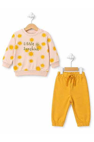 For My Baby طقم بنطلون سويت شيرت من قطعتين للفتيات الصغيرات