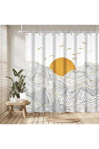 Dotail Perdea de duș, 180 x 200 cm, Impermeabilă, Rezistentă la mucegai, 12 c...