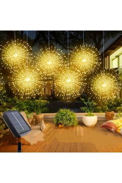 Generic Ηλιακό Φωτιστικό Πυροτεχνήματος 450 LED, Τηλεχειριζόμενο, Διακοσμητικ...