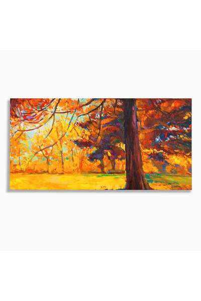 Luxcanva Tablou Canvas Copacul 140x70 cm pe Sasiu Lemn Decorativ Living Toamna
