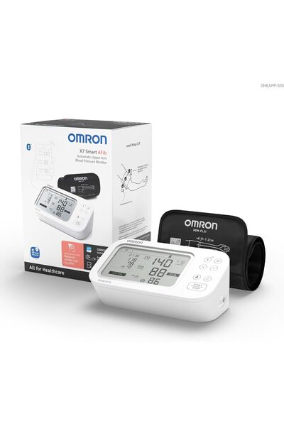 Omron X7 Έξυπνο Πιεσόμετρο Μπράτσου AFib με Εφαρμογή, για 2 Χρήστες, 22-42 εκ...