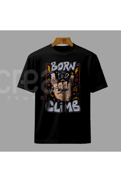 Crea Eymer Wear Climbing - Climbing Digital Printed Cotton Crew Neck T-Shirt