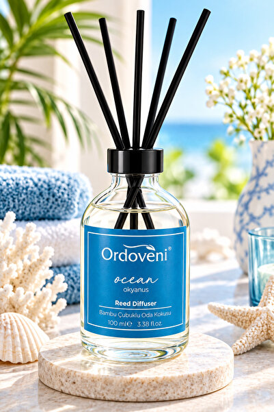 OrdoVeni Okyanus Kokulu Bambu Çubuklu Oda Kokusu 100 ML | Ferah ve Serinletic...
