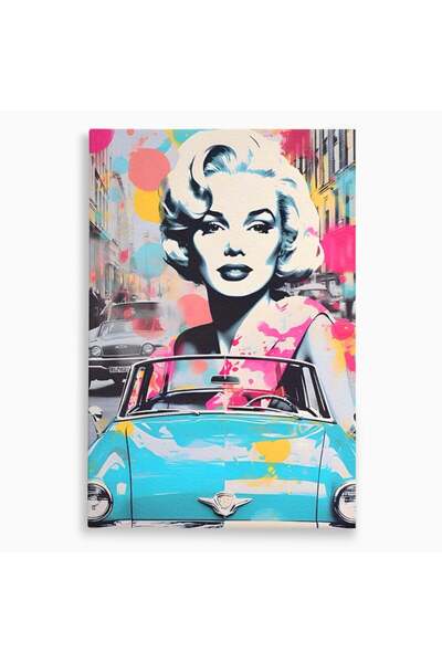 Luxcanva Tablou Canvas Merilyn M 70x50 cm pe Sasiu Lemn Dormitor Sexi Vedeta