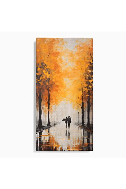 Luxcanva Tablou Canvas Plimbare De Toamna 70x140 cm pe Sasiu Lemn Room Decora...